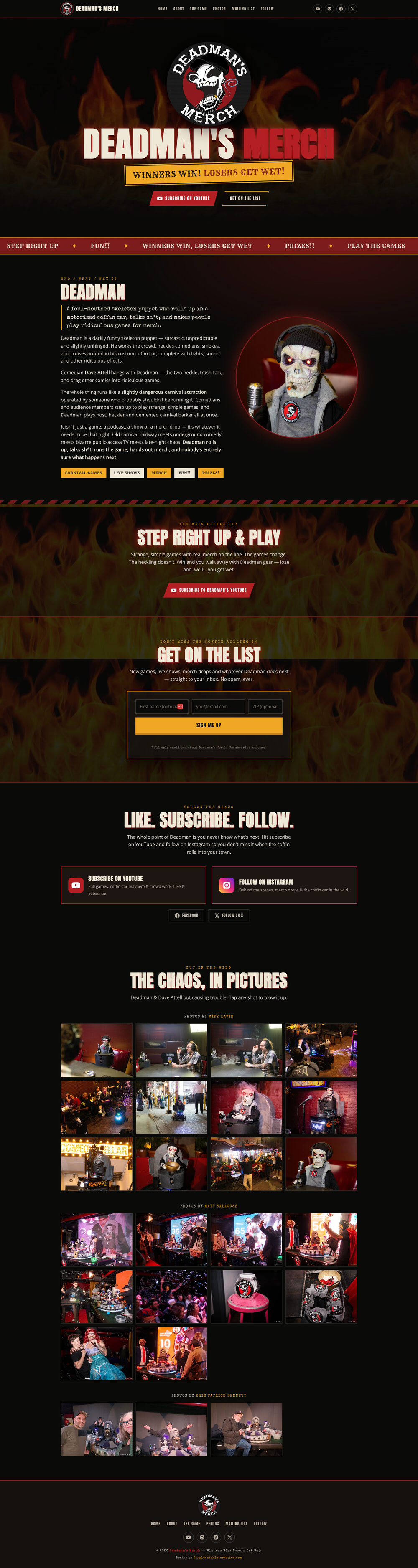 DeadmansMerch.com website