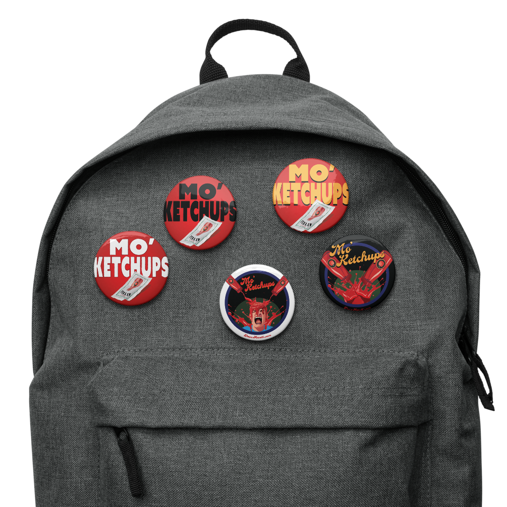 Mo Ketchups pin buttons