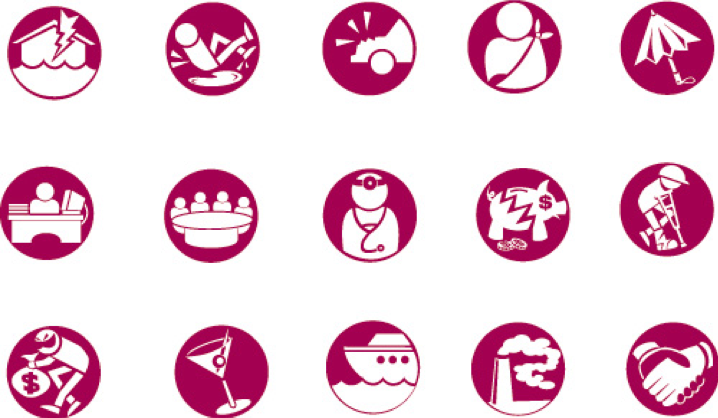 Insurance icon set