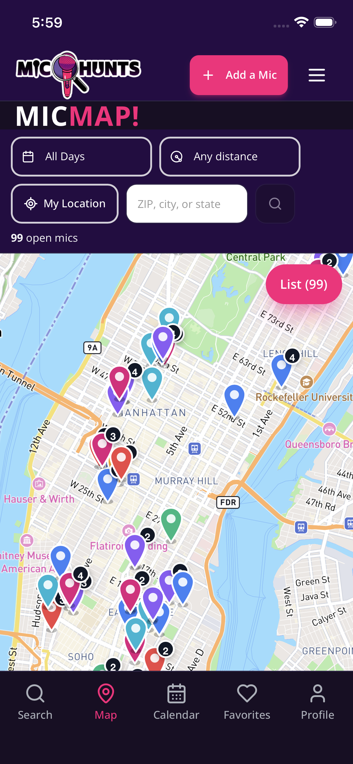 Map close up