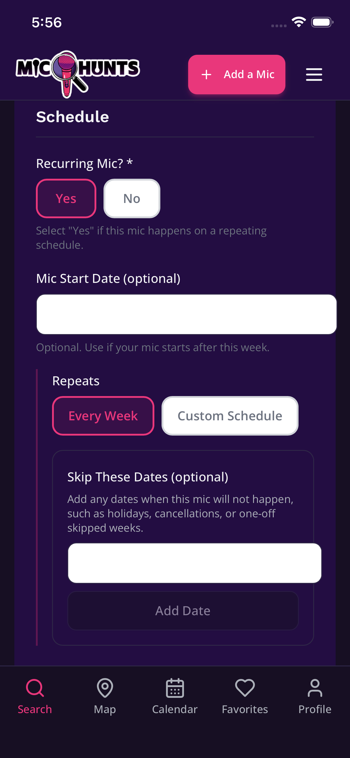 Submit a mic step 2